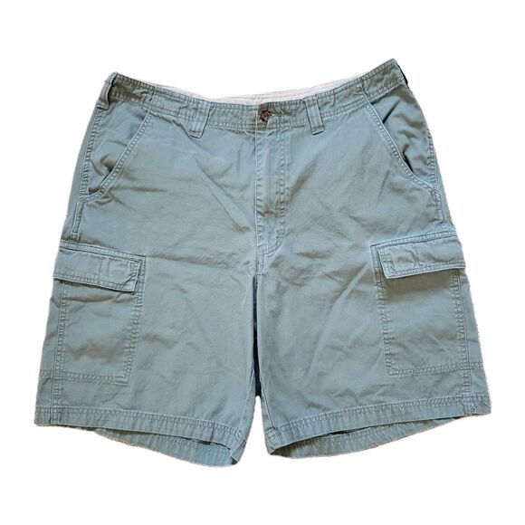 Vintage Woolrich Light Olive Mens Size 34 Lightweight 100% Cotton Cargo Shorts - Picture 1 of 8